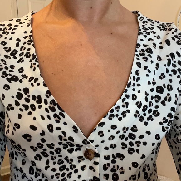 leopard print long sleeve blouse - Picture 3 of 3